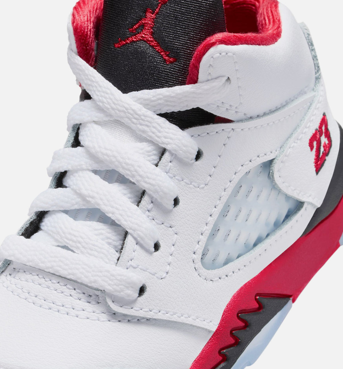Air Jordan 5 Retro Fire Red – Infant/Toddler Lifestyle Shoe (Fire Red/White)