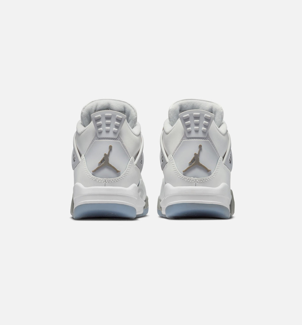 Air Jordan 4 Retro Blue Chill – Grade School Lifestyle Shoe (Photon Dust/Blue Chill/Flat Pewter/White/Blue Tint)