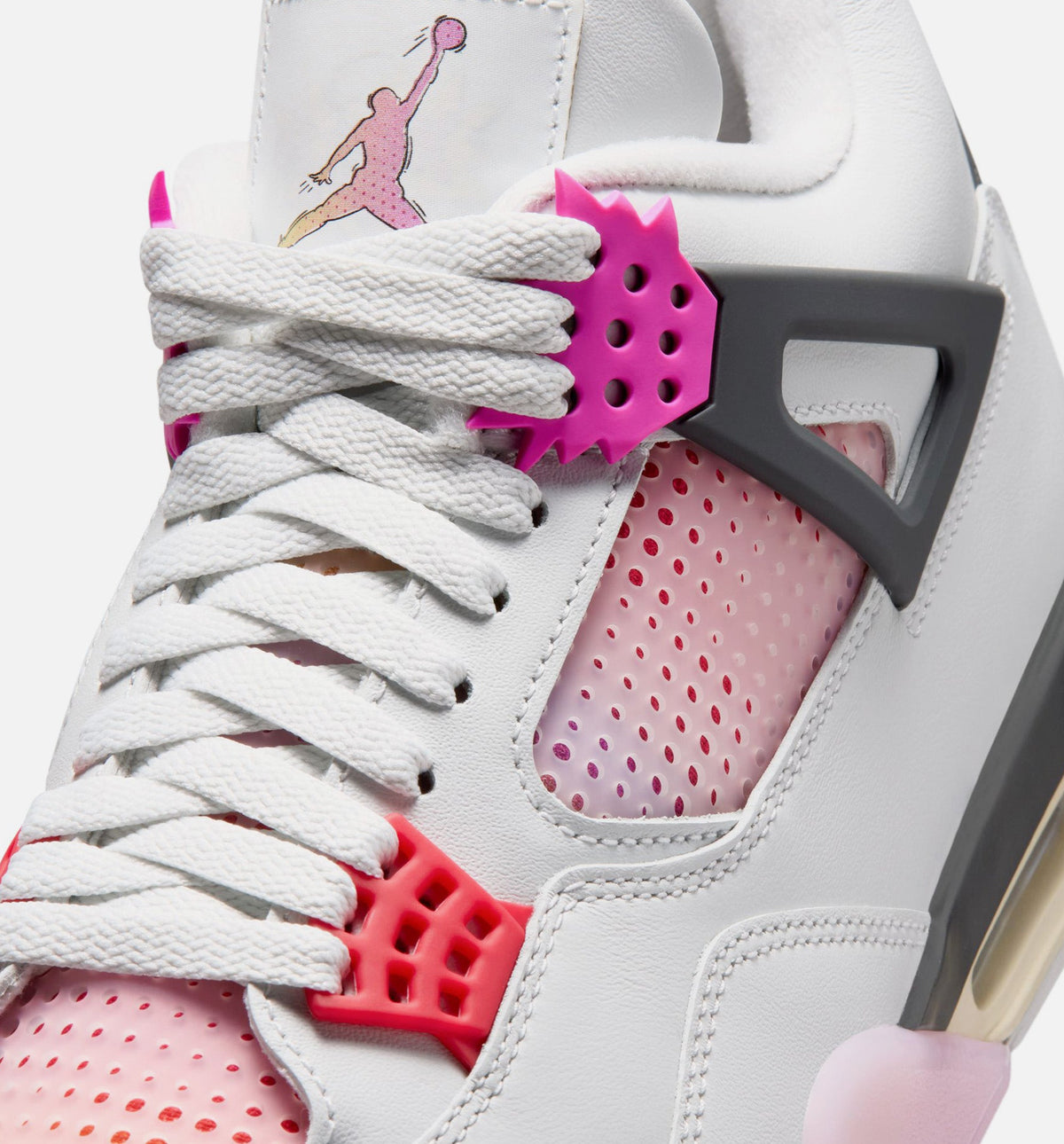 Air Jordan 4 Retro Comic – Men’s Lifestyle Shoe (Off White/Fire Pink/Anthracite)