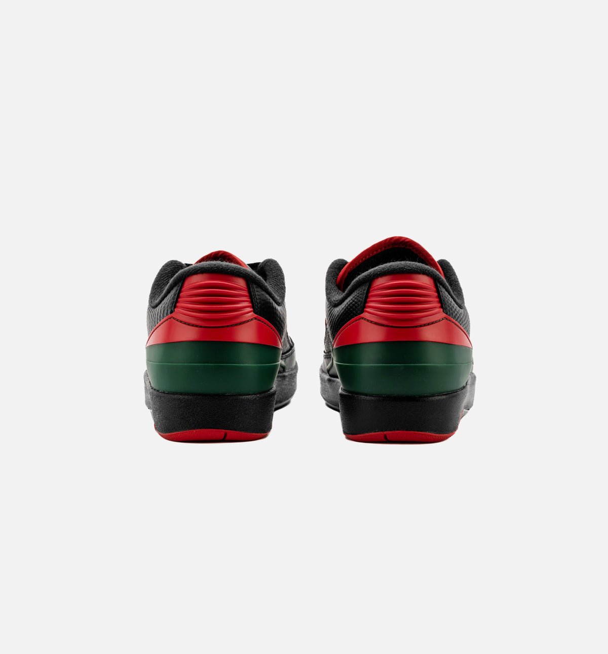 Air Jordan 2 Retro Low Christmas – Grade School Lifestyle Shoe (Black/Fire Red/Cement Grey)