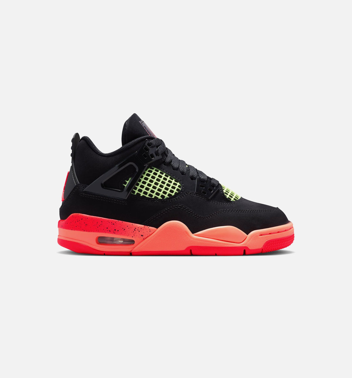 Air Jordan 4 Retro Black Infrared 23 – Grade School Lifestyle Shoe (Black/Infrared 23/Bright Mango)