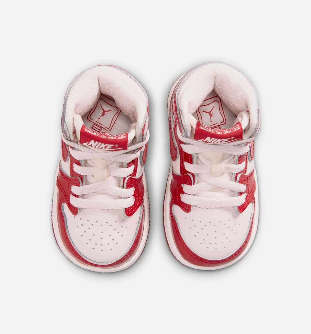 Air Jordan 1 Retro High OG Nails and Grails – Infant/Toddler Lifestyle Shoe (University Red/Metallic Silver)