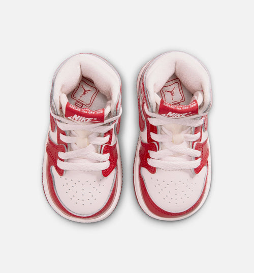 Air Jordan 1 Retro High OG Nails and Grails – Infant/Toddler Lifestyle Shoe (University Red/Metallic Silver)