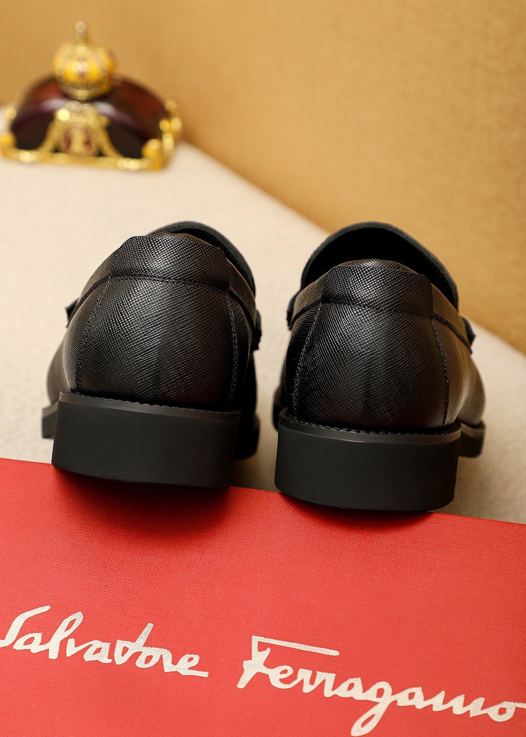 Ferragamo Men's Black Bit Loafers - Silver-Toned Vamp Hardware